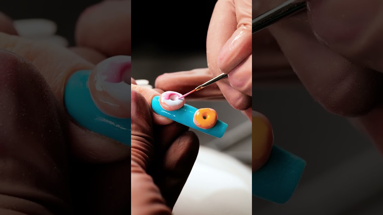 Do You Like My Doughnut Nails? 💅 #shorts #nails #nailart #nailartideas