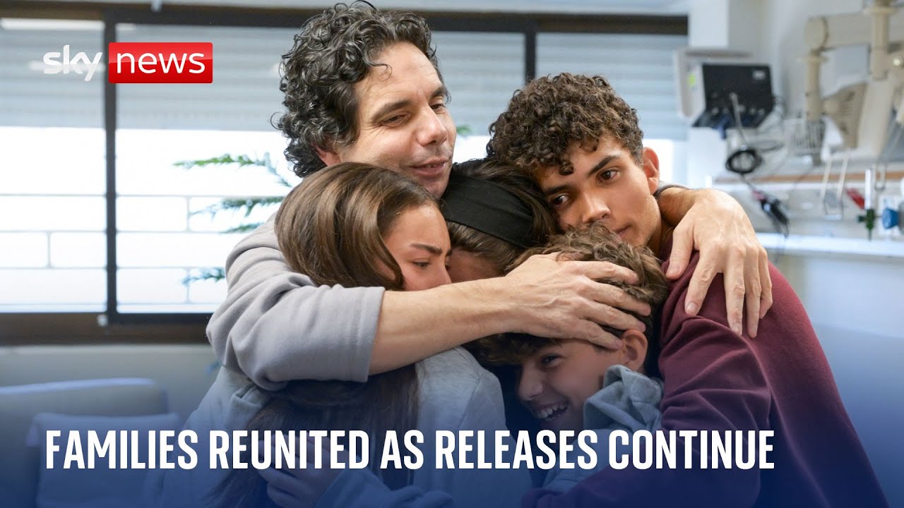 Emotional scenes as Israeli and Palestinian families reunite