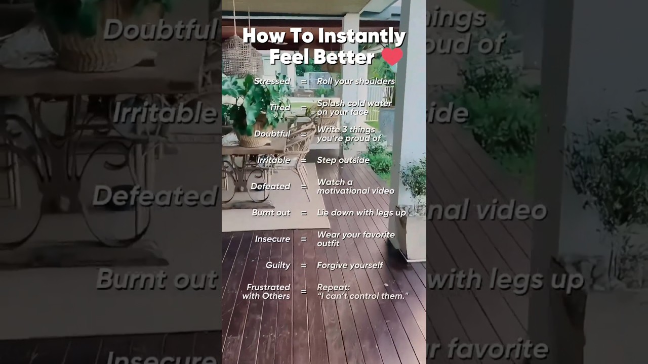 😭Feeling Rock Bottom? Do This To Reset Your Day! 💖 #shorts