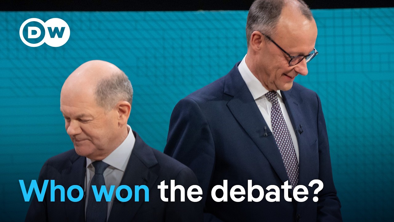 Germany’s Chancellor Scholz faces his conservative rival Merz in TV election debate | DW News
