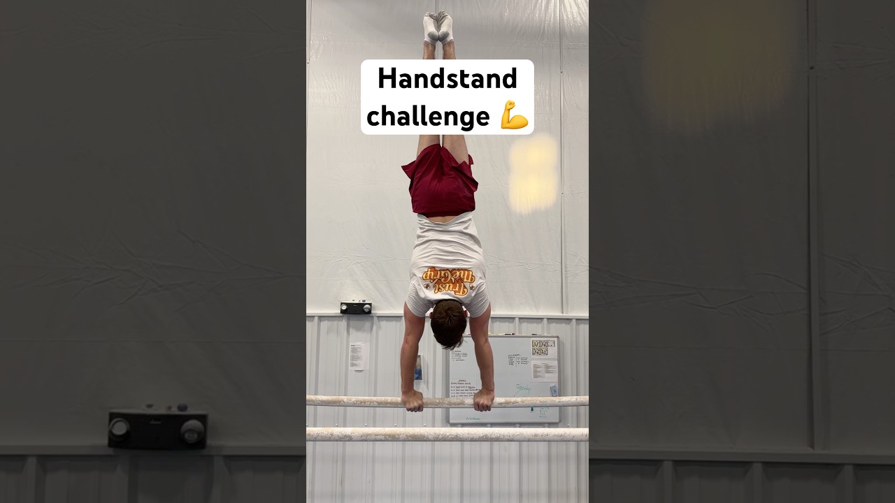 Handstand Challenge 💪 #gymnastics #sports #fails #handstand #sports #olympics #strength #stunt #d1