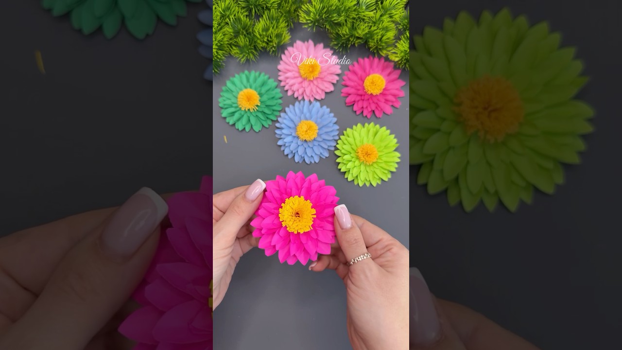 How to make Easy Paper Flowers  DIY Paper Craft #shorts