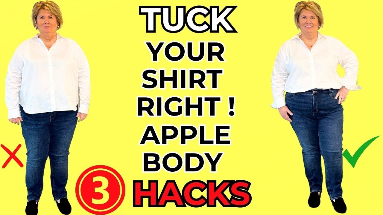 How To Tuck A Shirt With a Belly –  3 Flattering Hacks For Apple Body Shape 🍎