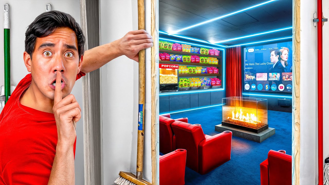I Built a SECRET Magic Movie Room | ULTIMATE Hide and Seek