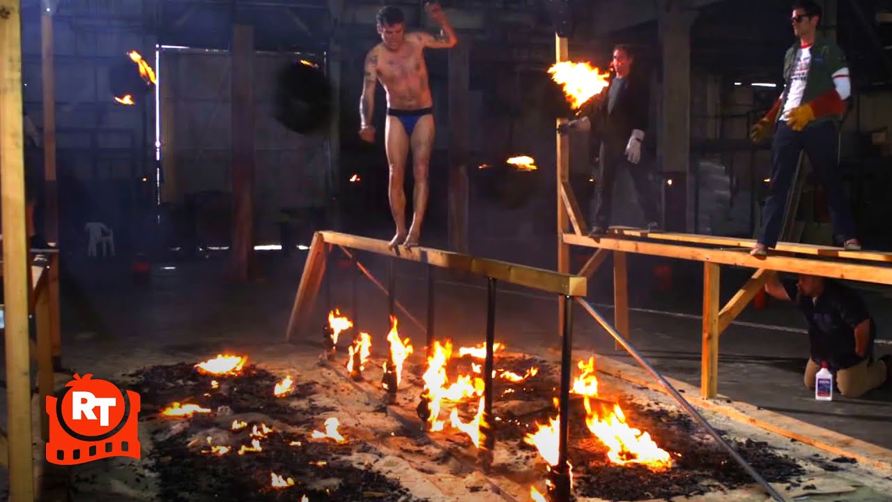 Jackass 3.5 (2011) – Wee Man Rodeo & The Flaming Gauntlet Scene | Movieclips