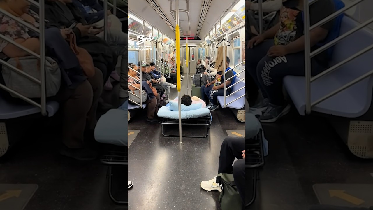 Just five more stops… I mean minutes 😅 #subway #funny #pranks