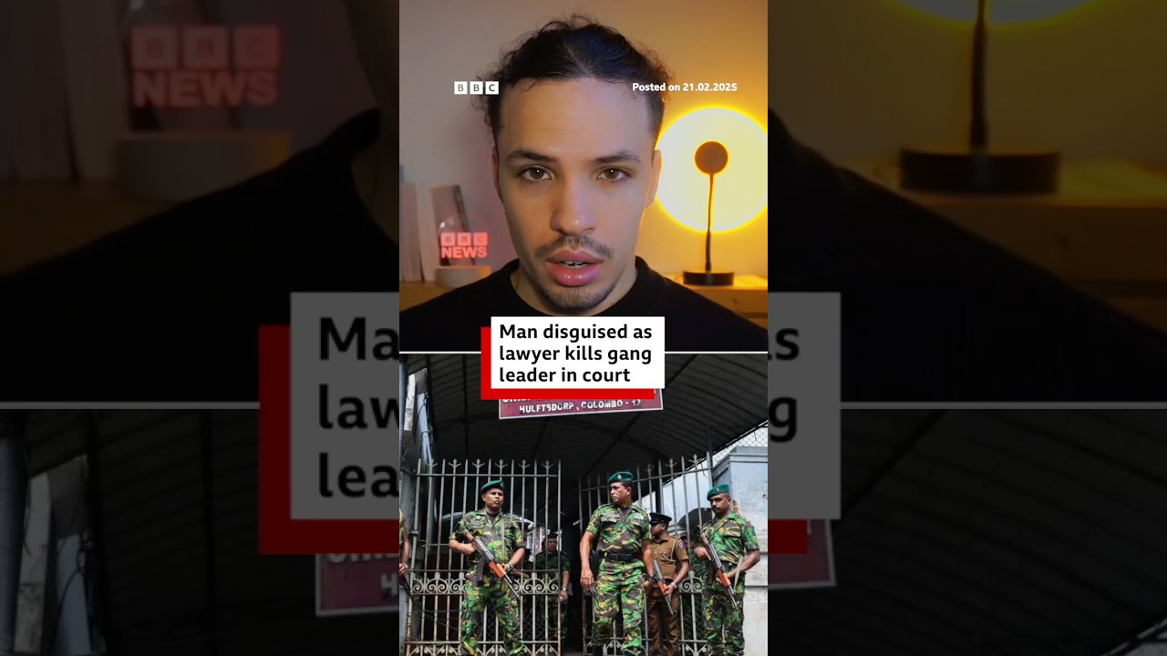 Man disguised as lawyer kills gang leader in court. #SriLanka #BBCNews