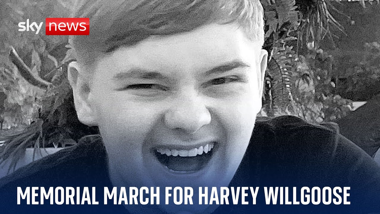 Memorial march for school stabbing victim Harvey Willgoose