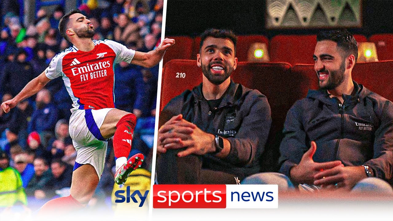 Mikel Merino & David Raya react to Merino becoming Arsenal’s makeshift striker