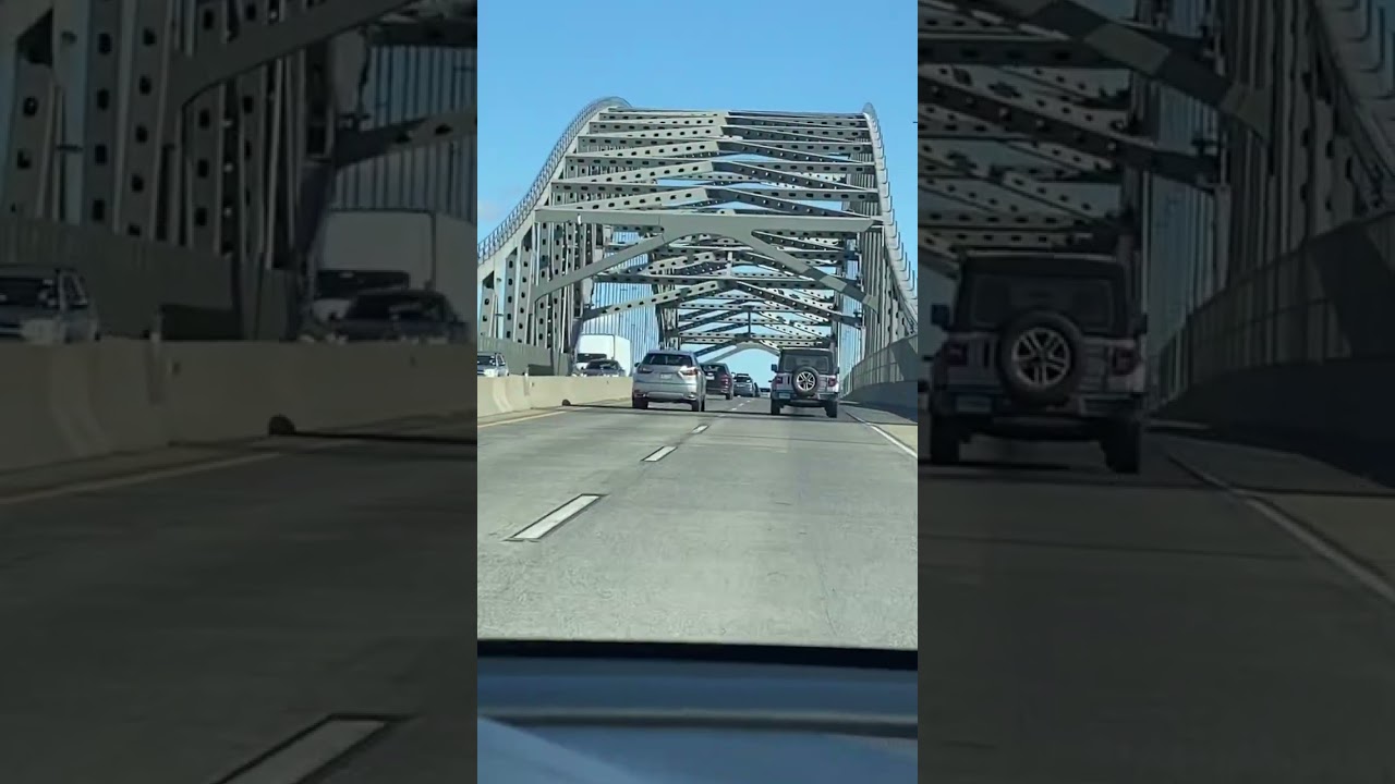 Oh no. I’m driving into New Jersey! #cars #newjersey #delewareriver #interstate95 #driving