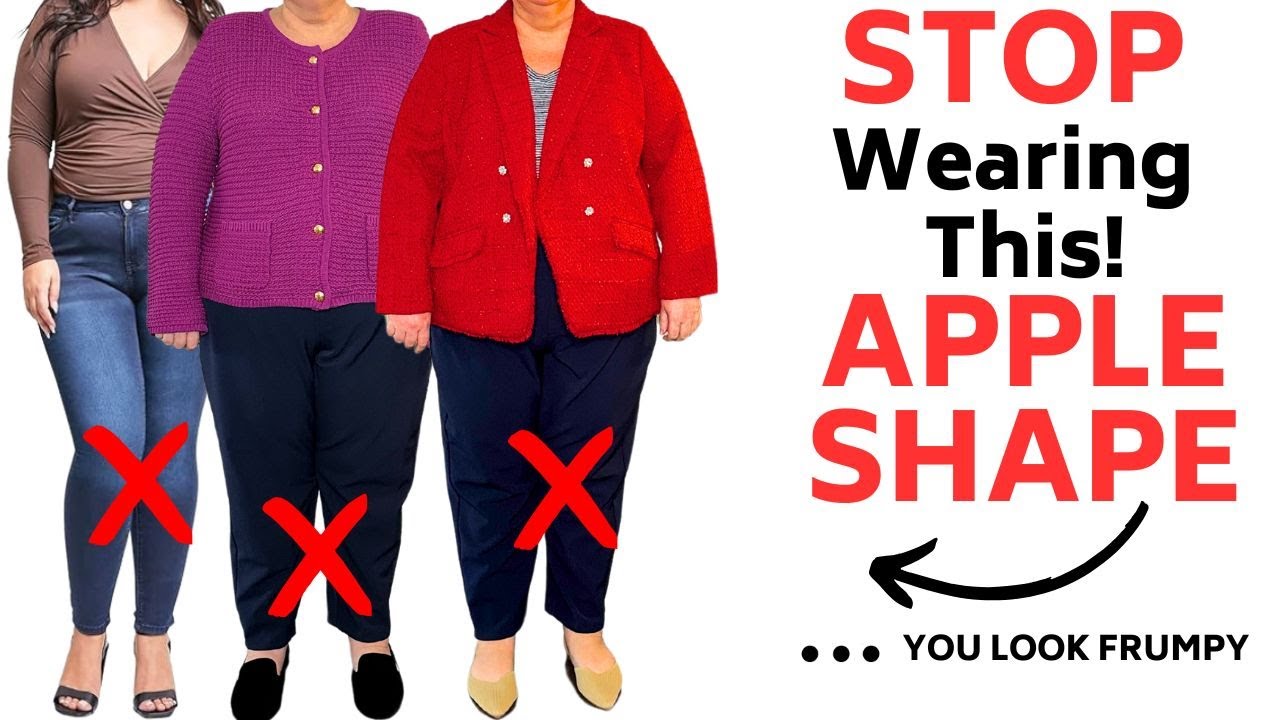 Stop Making these 8 Style Mistakes Apple Body Shaped Women Over 50! ❌👚