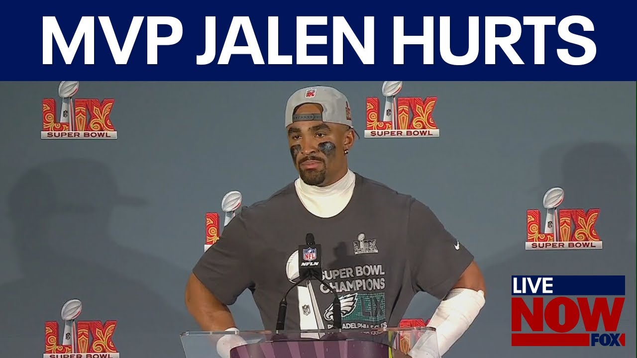 Super Bowl LIX : Eagles MVP Jalen Hurts postgame ‘All Glory to God’