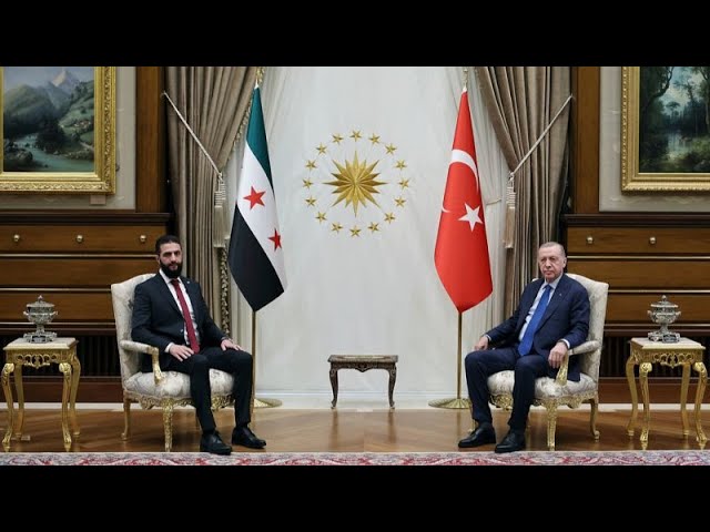 Syria’s interim president meets Erdoğan to discuss joint strategy to confront security threats