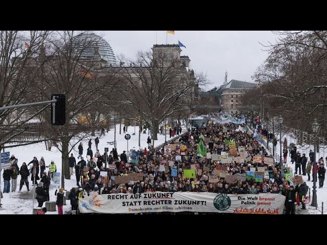 Tens of thousands of climate activists protest across Germany ahead of upcoming federal election