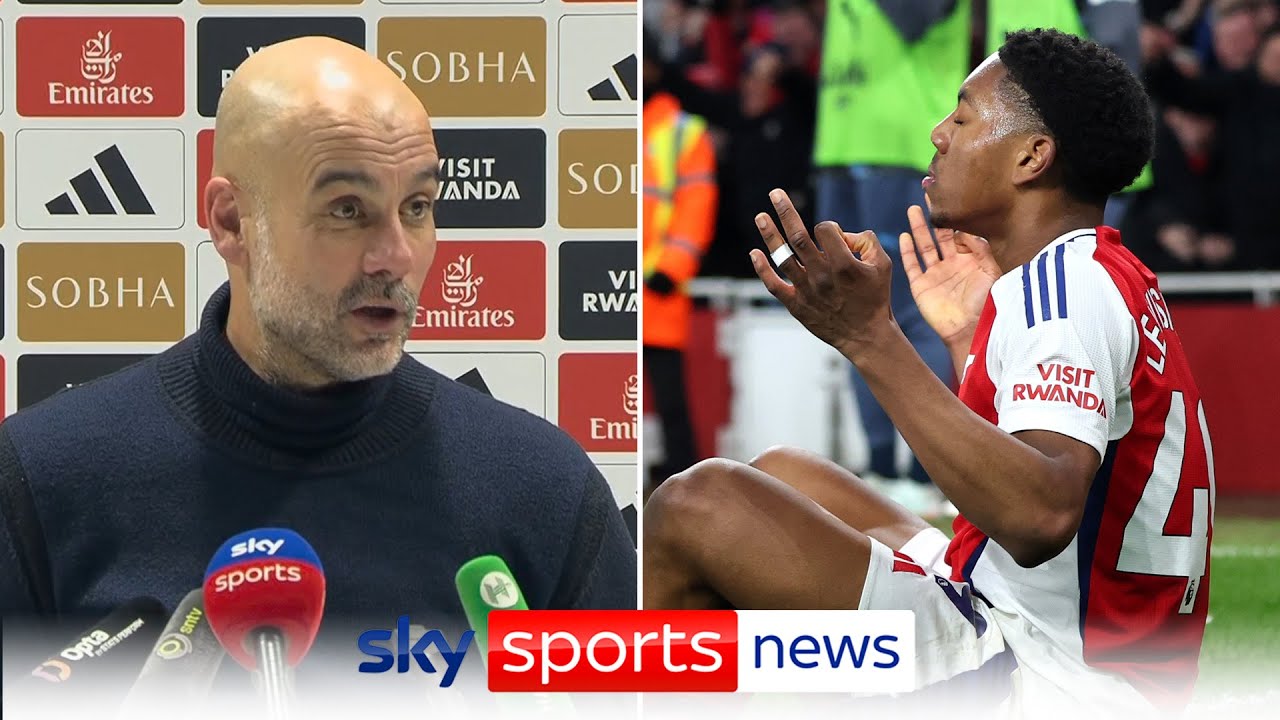 “That’s good!” | Pep Guardiola on Myles Lewis Skelly doing Erling Haaland’s celebration