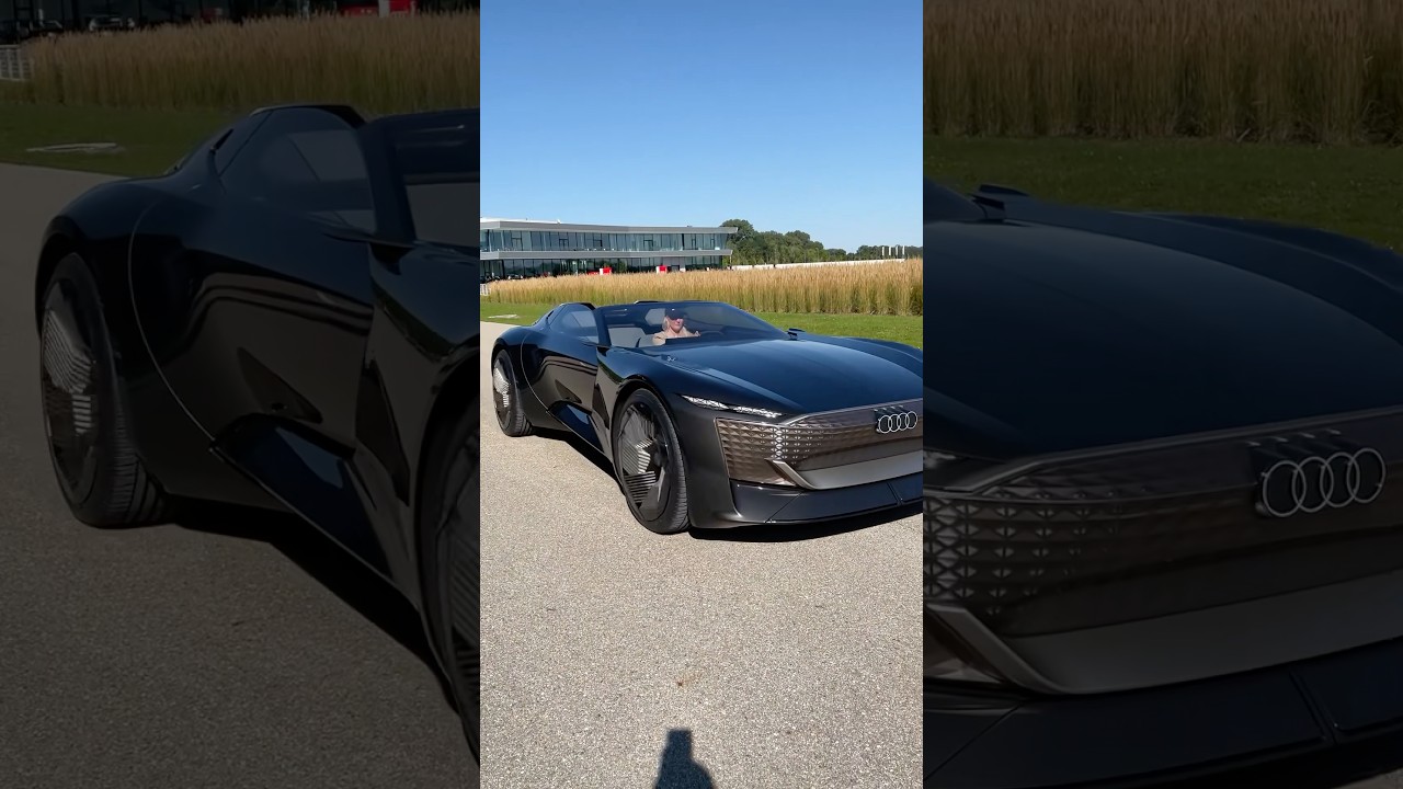 The electric Audi Skysphere’s steering wheel is so cool 🔥 #audi #skysphere #supercars