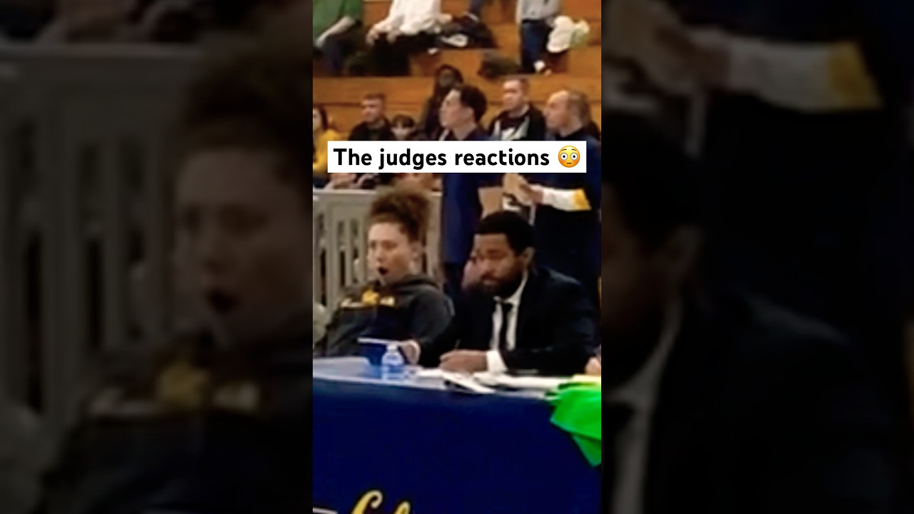 The judge’s reaction at the end 😳🤯 #gymnastics #gymnast #sports #olympics #olympic #calisthenics