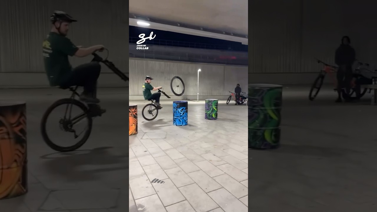 This guy doesn’t even need two wheels 😅 #bikes #stunts #tricks