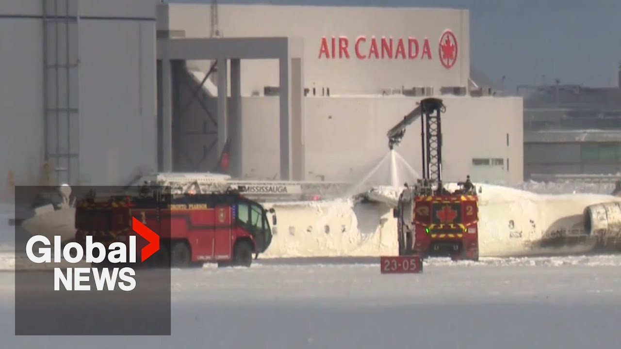 Toronto Pearson Airport crash: Multiple injured after Delta flight overturns on runway