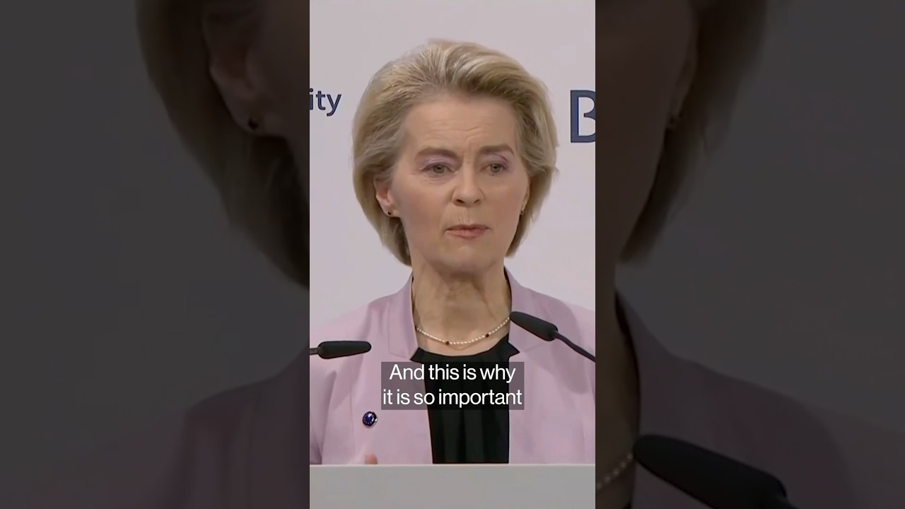 Ukraine needs peace through strength, says EU’s von der Leyen #politics #shorts