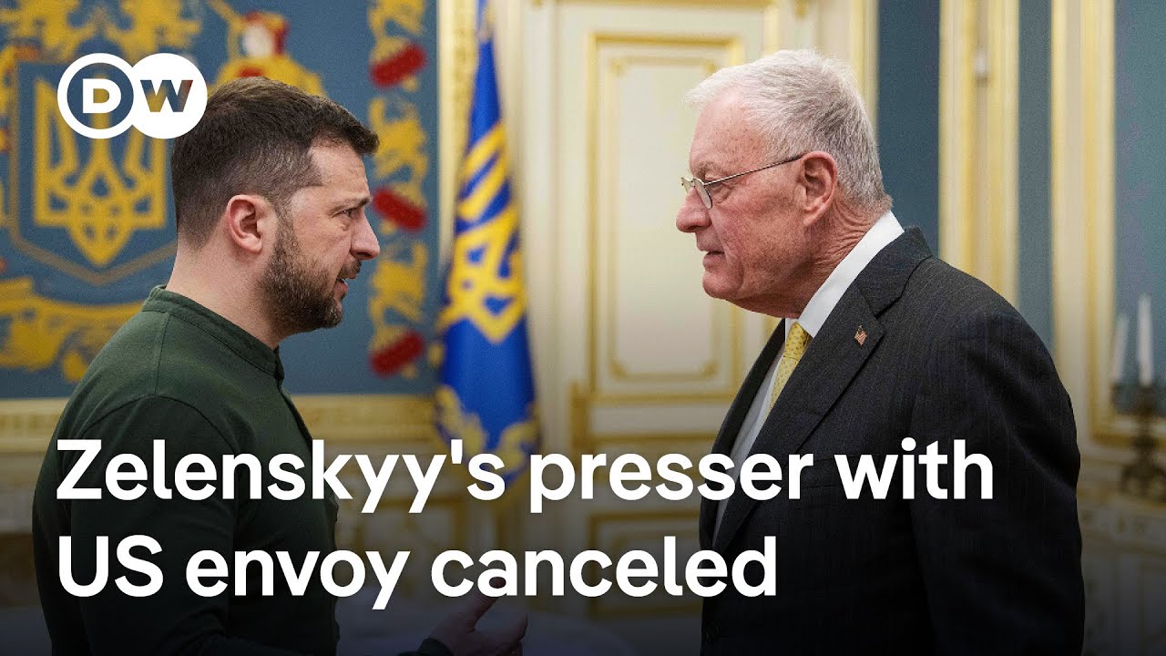 US-Ukraine tensions escalate as Zelenskyy-Kellogg press conference cancelled | DW News