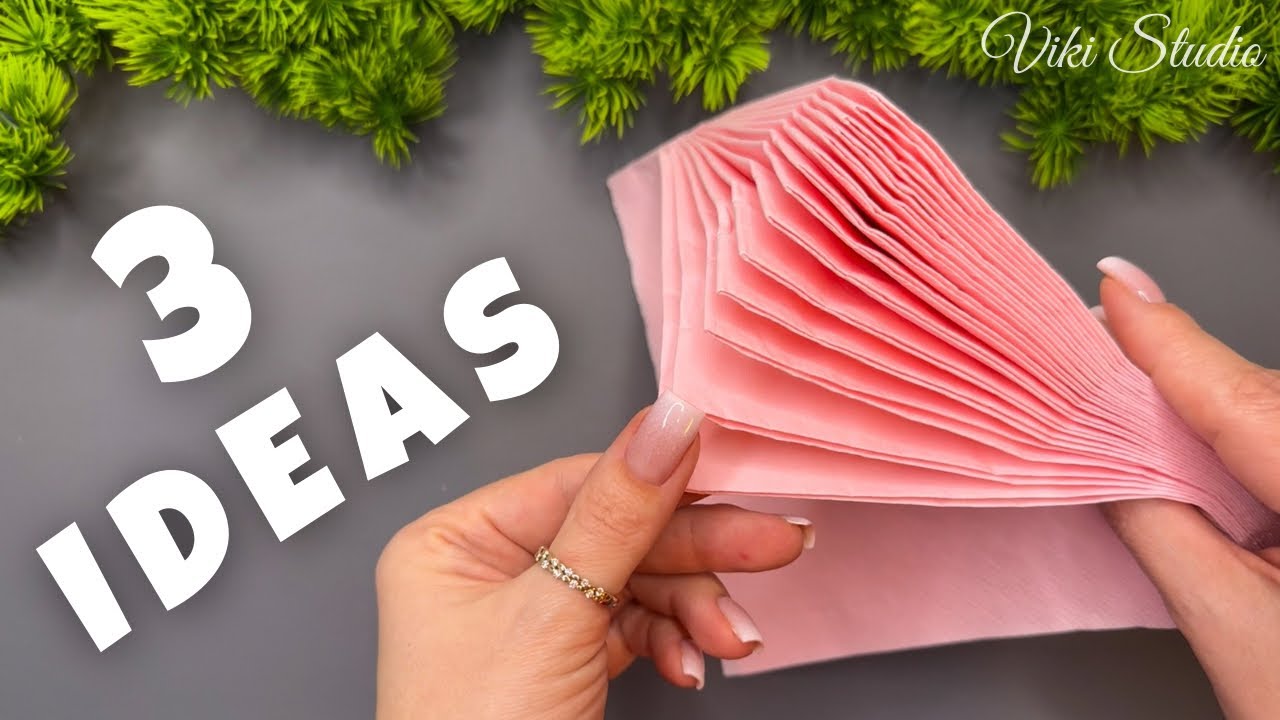 3 IDEAS 🌸 How to make Easy Tissue Paper Flowers  DIY Paper Crafts
