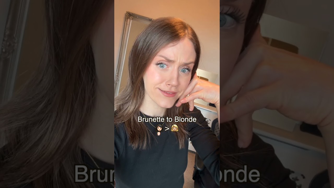 Brunette to Blonde natural HAIR TRANSFORMATION 🫣💇🏼‍♀️