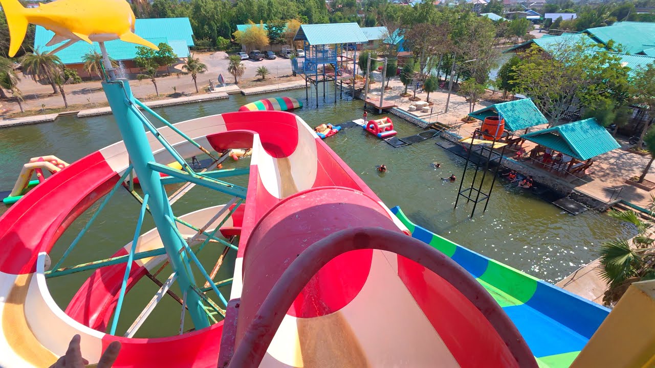 Dirty Water Slide at Khlong Khon Water Park 🇹🇭