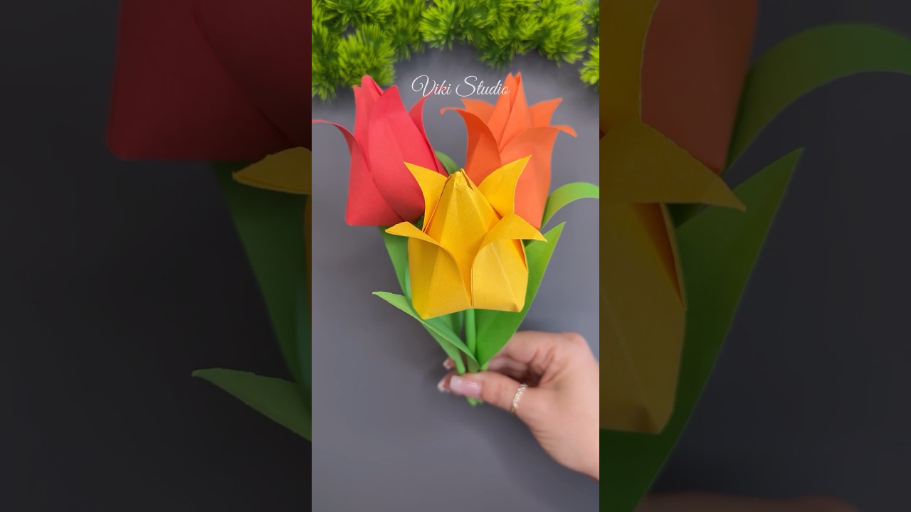 Easy Paper Craft Ideas! Home decor Paper Flowers #shorts