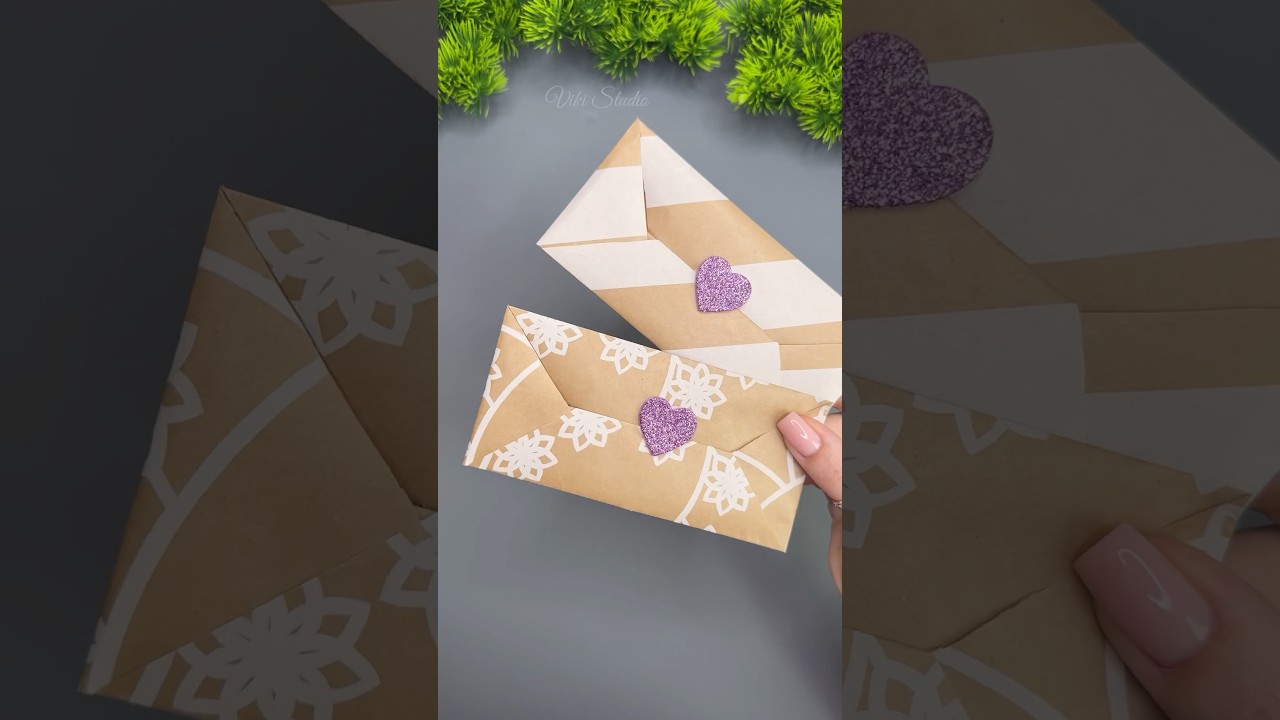 Easy Paper Envelope 💌 Beautiful Craft Ideas! #papercraft #paper #shorts