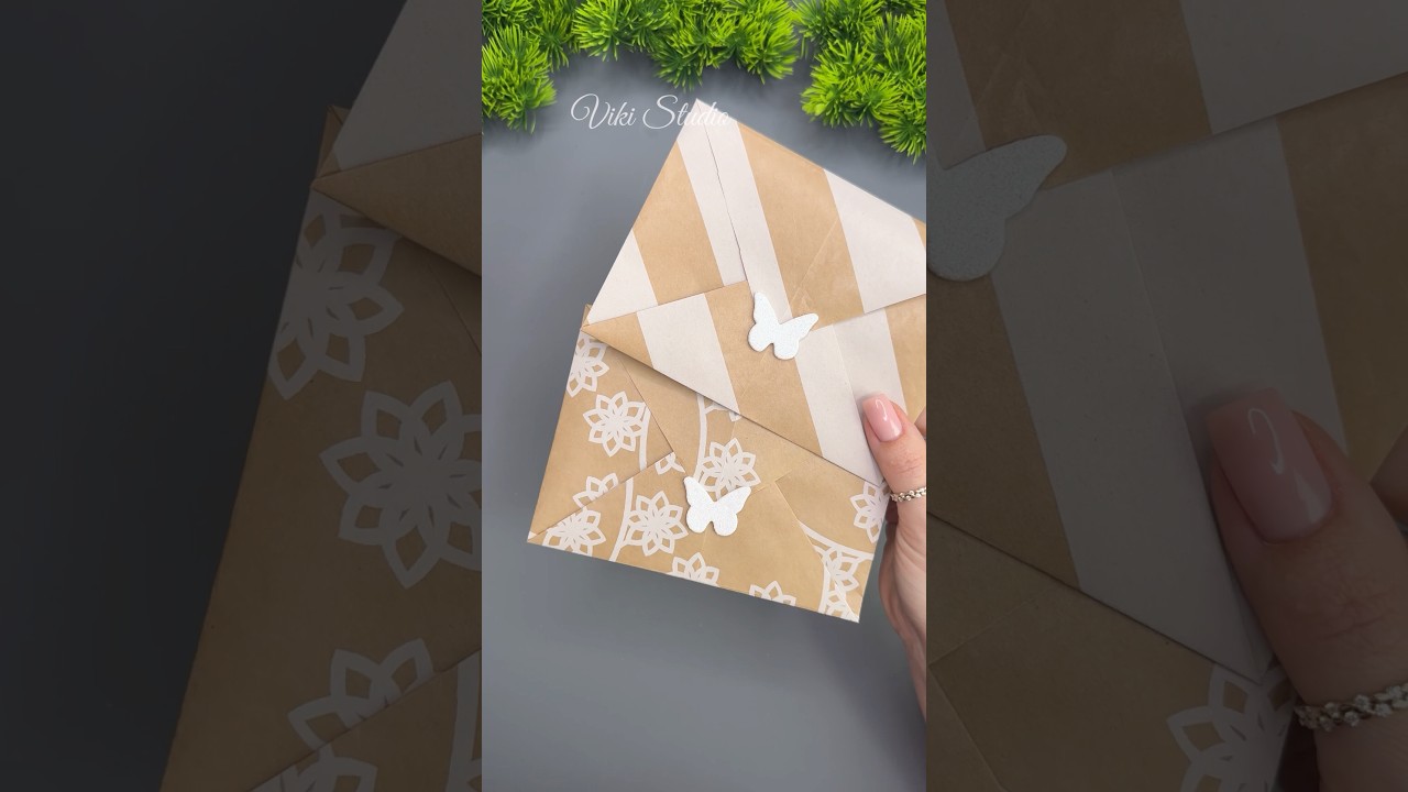 Easy Paper Envelope 💌 Beautiful Craft ! #papercraft #asmr #shorts