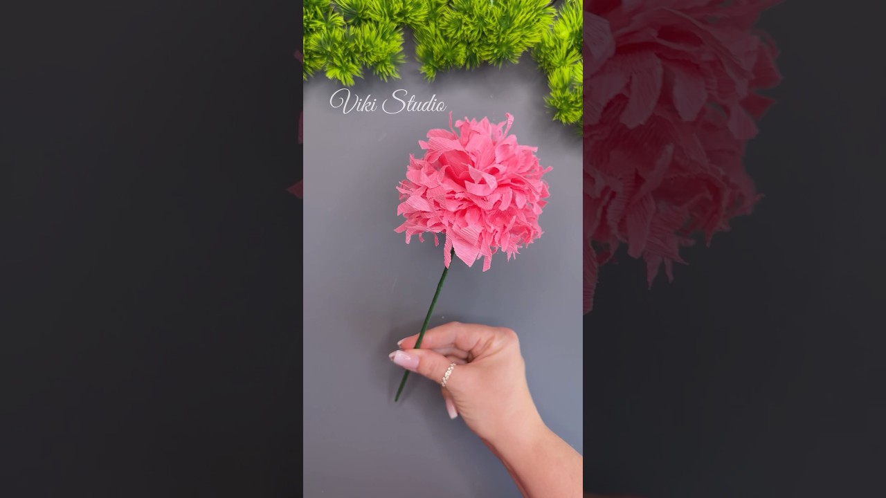 How to Make Crepe Paper Flowers Crepe Paper Decoration #shorts