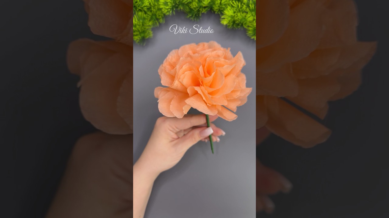 How to make Easy Tissue Paper Flowers  DIY Paper Craft #shorts #ytshorts