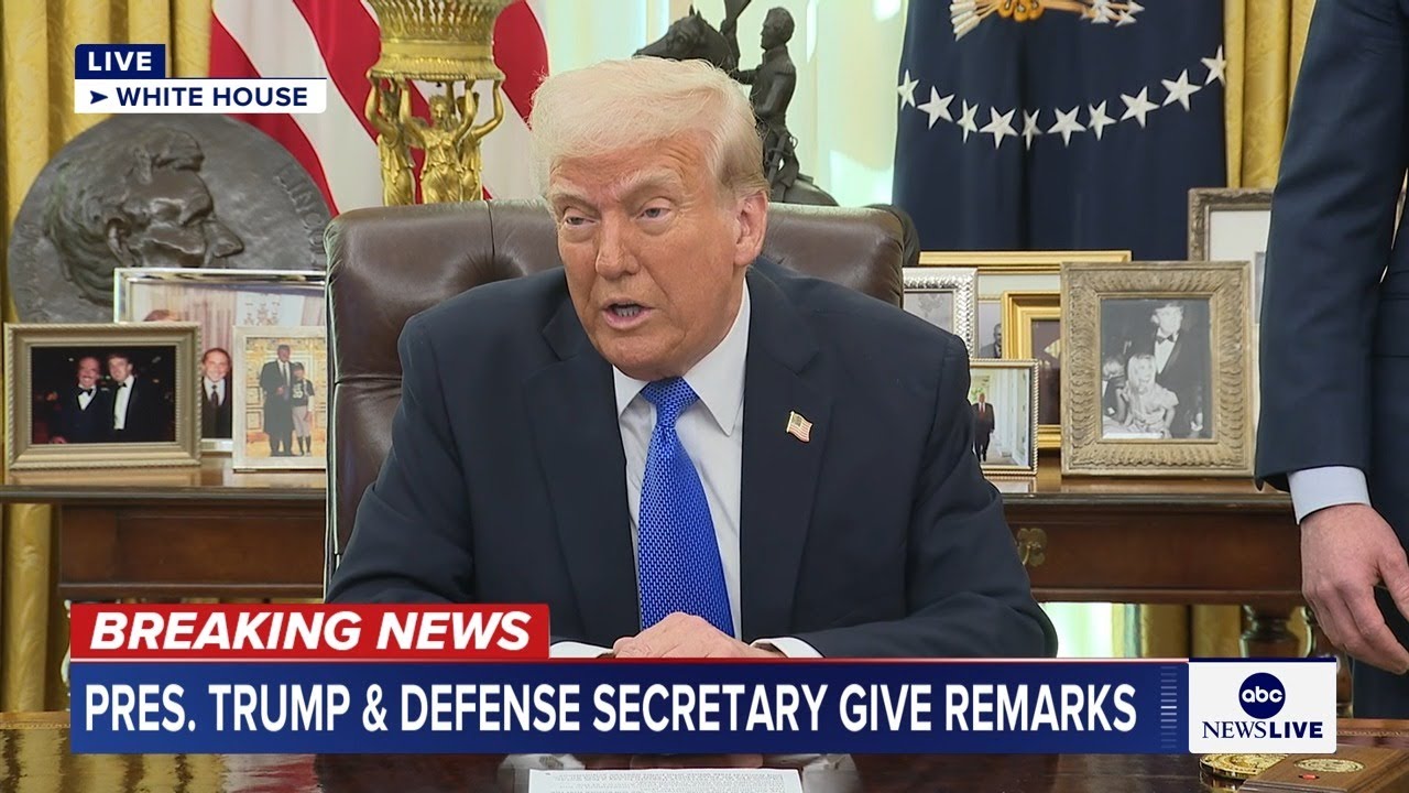 LIVE: Pres. Trump, Defense Sec. Hegseth deliver remarks in the Oval Office