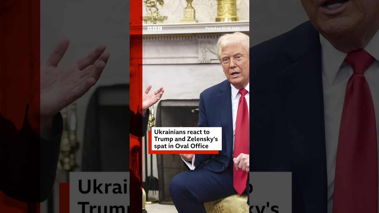 People in Kyiv shared their reaction to President Zelensky’s clash with President Trump. #BBCNews