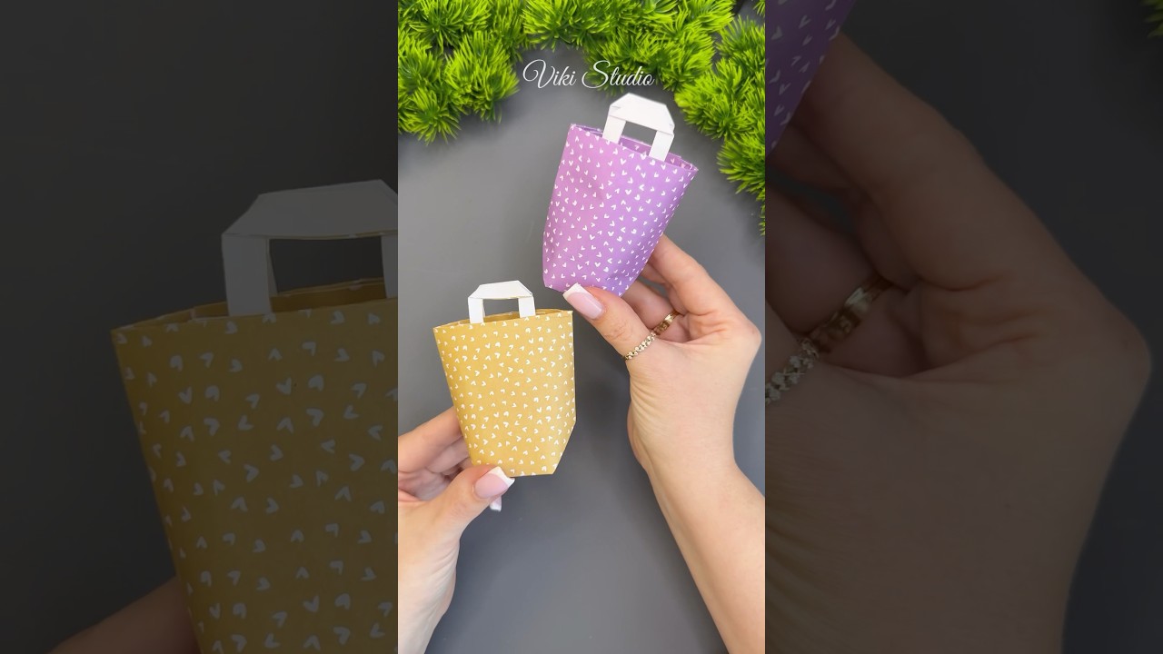Tiny Gift Bag Made of Paper! 🎁✨ So Cute & Easy! Try it now! #shorts