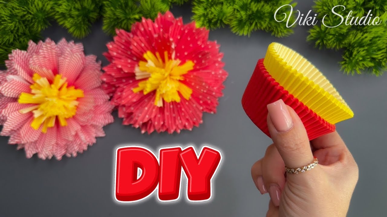 Beautiful Easy Decor: DIY Cupcake Liner Flowers 🌿🌼