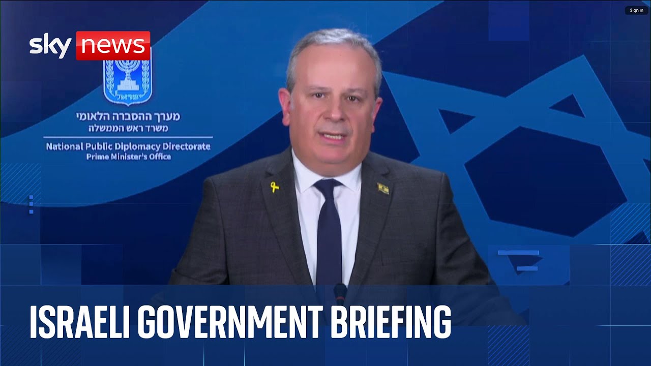 Israeli government spokesman holds briefing