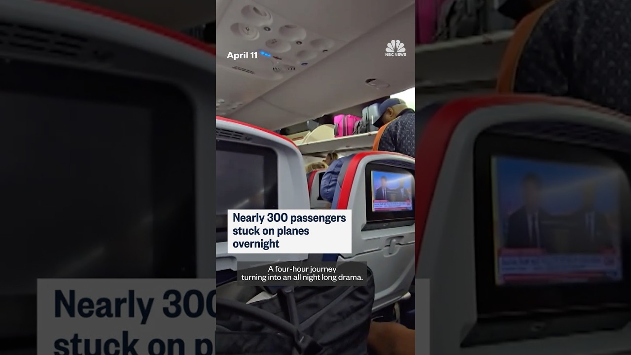 Nearly 300 passengers stuck on planes overnight