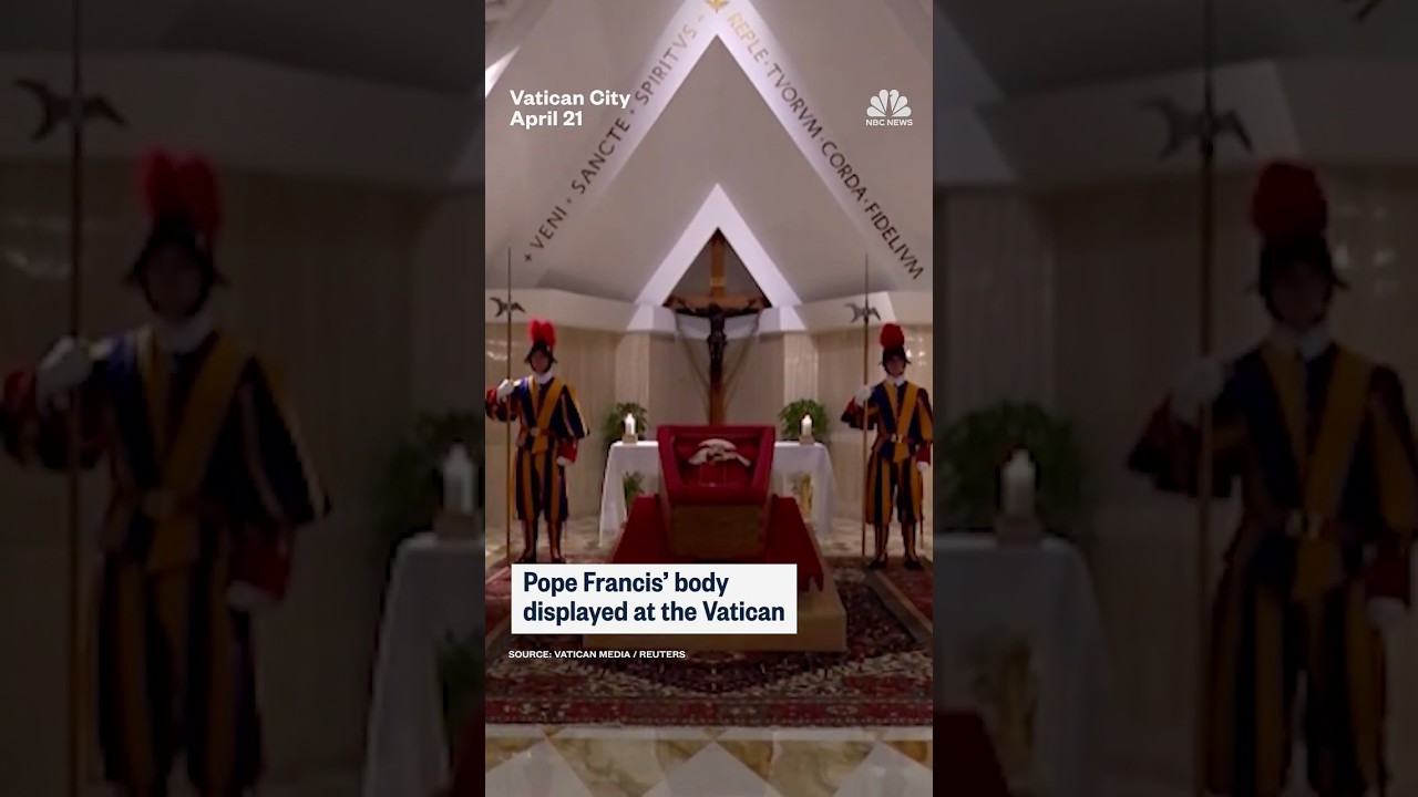 Pope Francis’ body displayed at the Vatican
