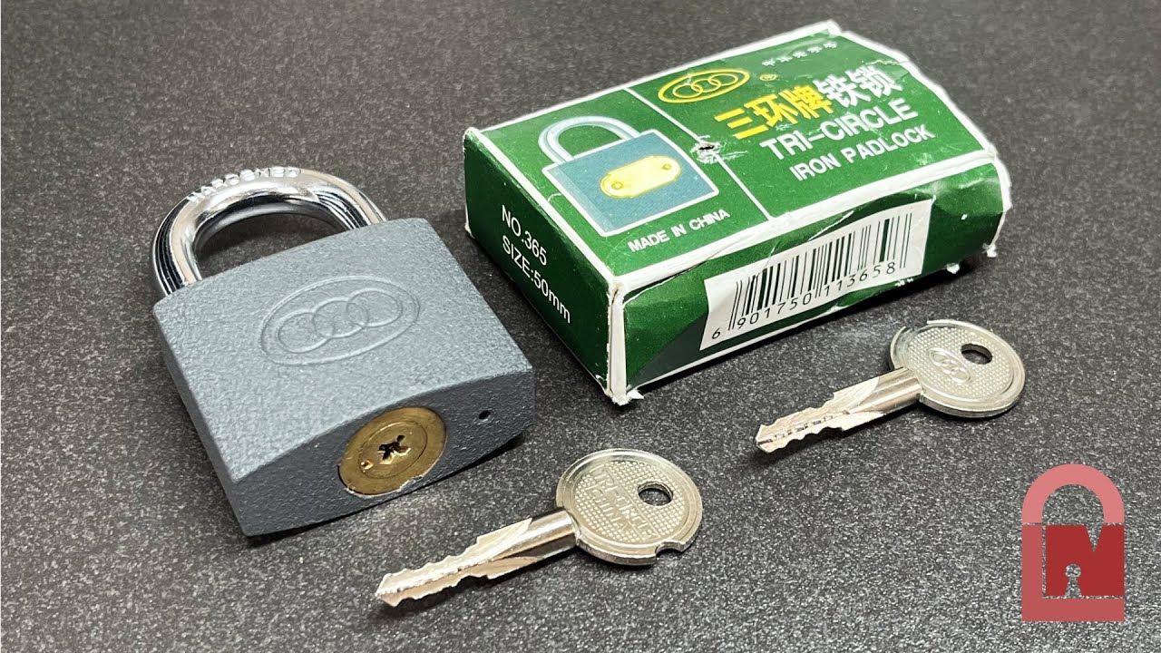 Tri-Circle Cross Key Padlock Picked