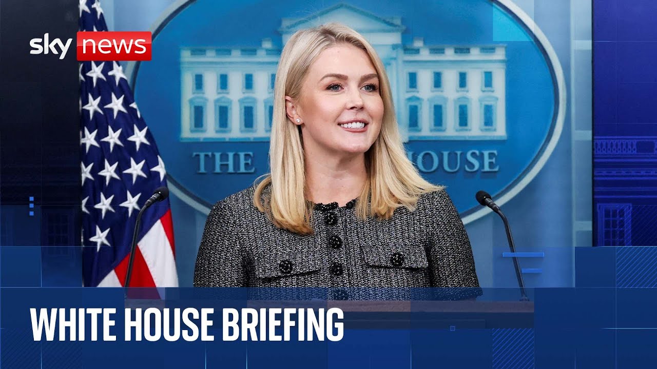 White House news briefing as President Trump faces IMF growth downgrade and pressure over Hegseth