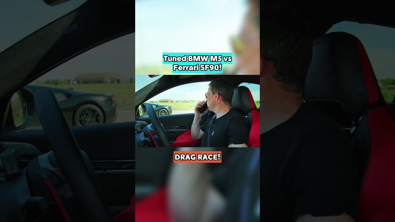 1,020hp M5 vs 1,000hp SF90 DRAG RACE! 🔥