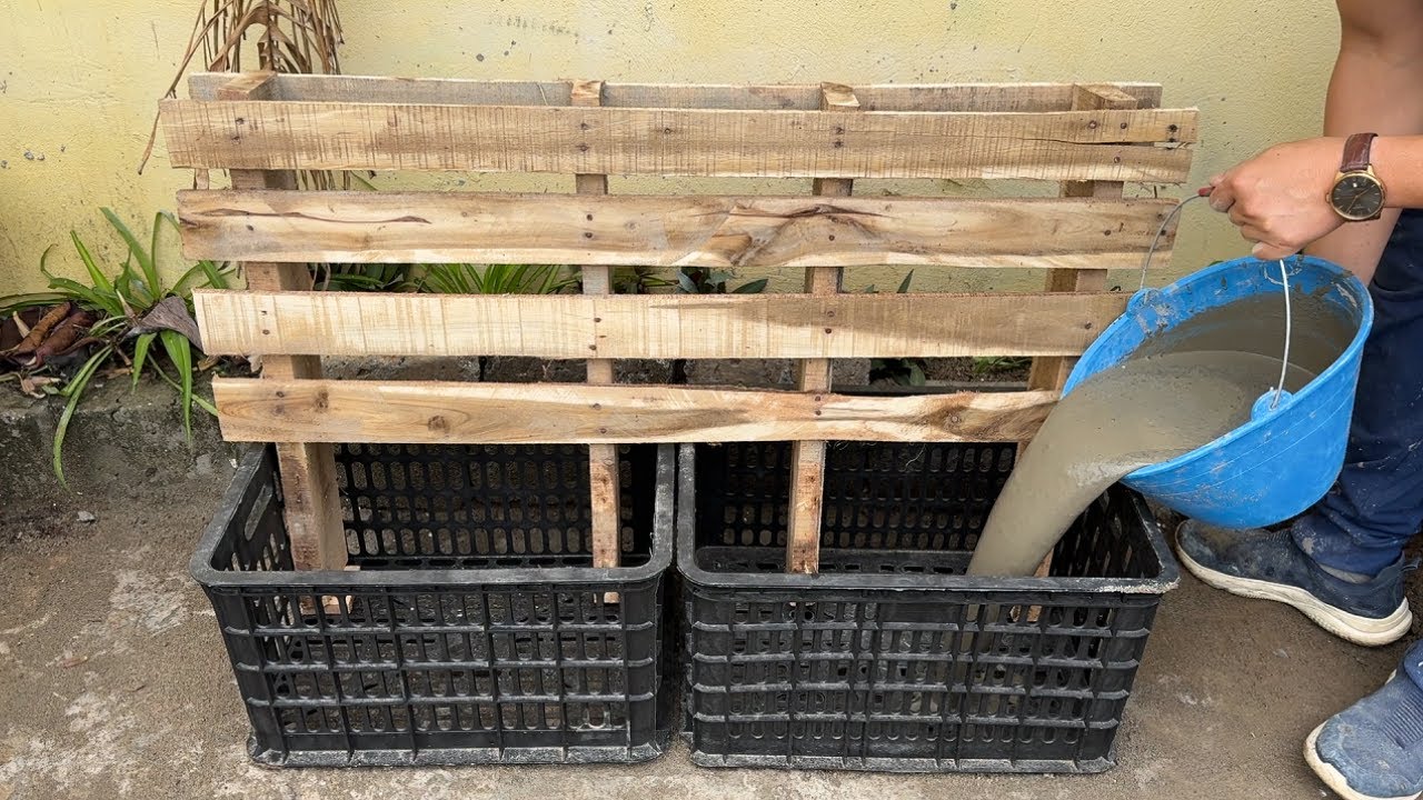 3 GENIUS Ideas from Wood Pallets and Cement / DIY Garden Decor Easy