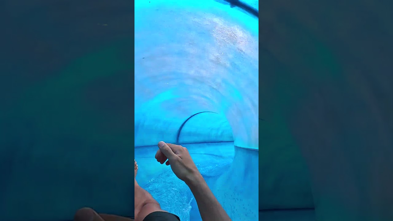 Blue Tube Water Slide at Aquafollie Caorle Venezia 🇮🇹