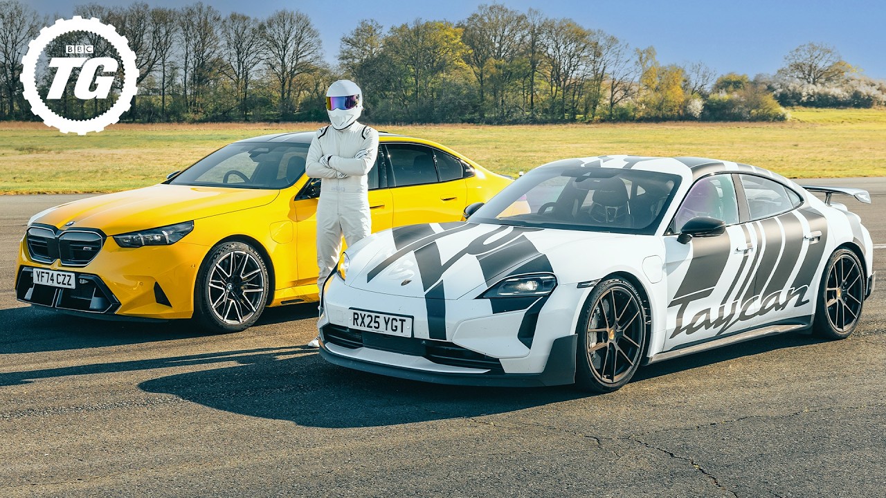 BMW M5 vs Porsche Taycan Turbo GT: Super-Saloon Track Test!