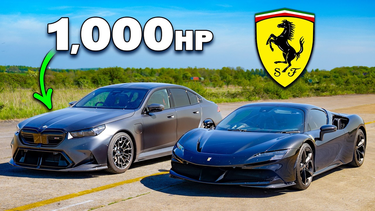 Can a NEW 1,000hp BMW M5 beat a Ferrari SF90?