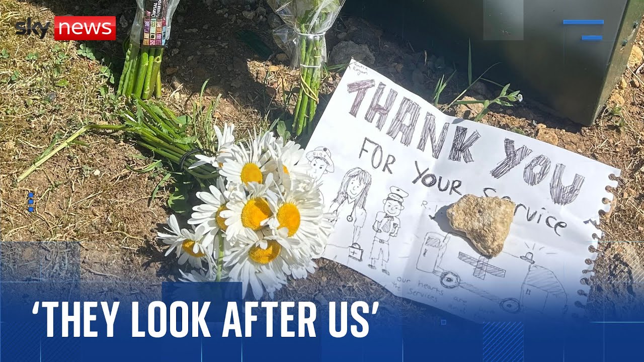 Community pays respects after two firefighters and a member of the public die after fire