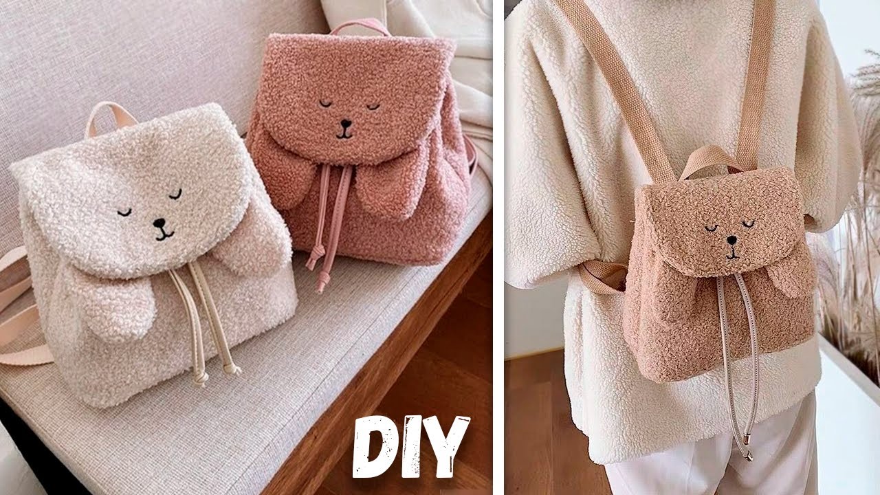 DIY Cute Bear Backpack Korean Design🥰🧸 Beginner Friendly Tutorial | ASMR