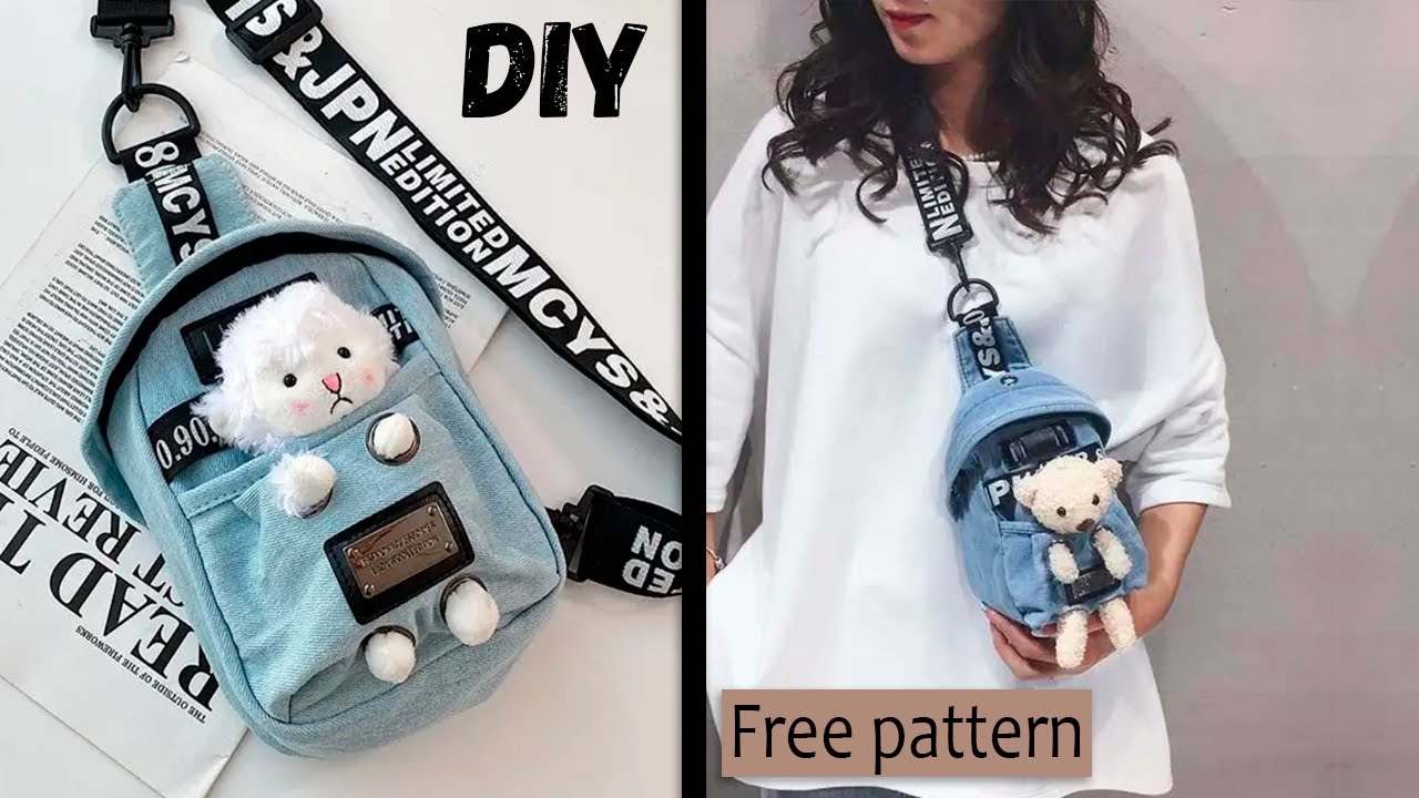 DIY Cute Sling bag Korean Style Design From Cloth at home sewing
